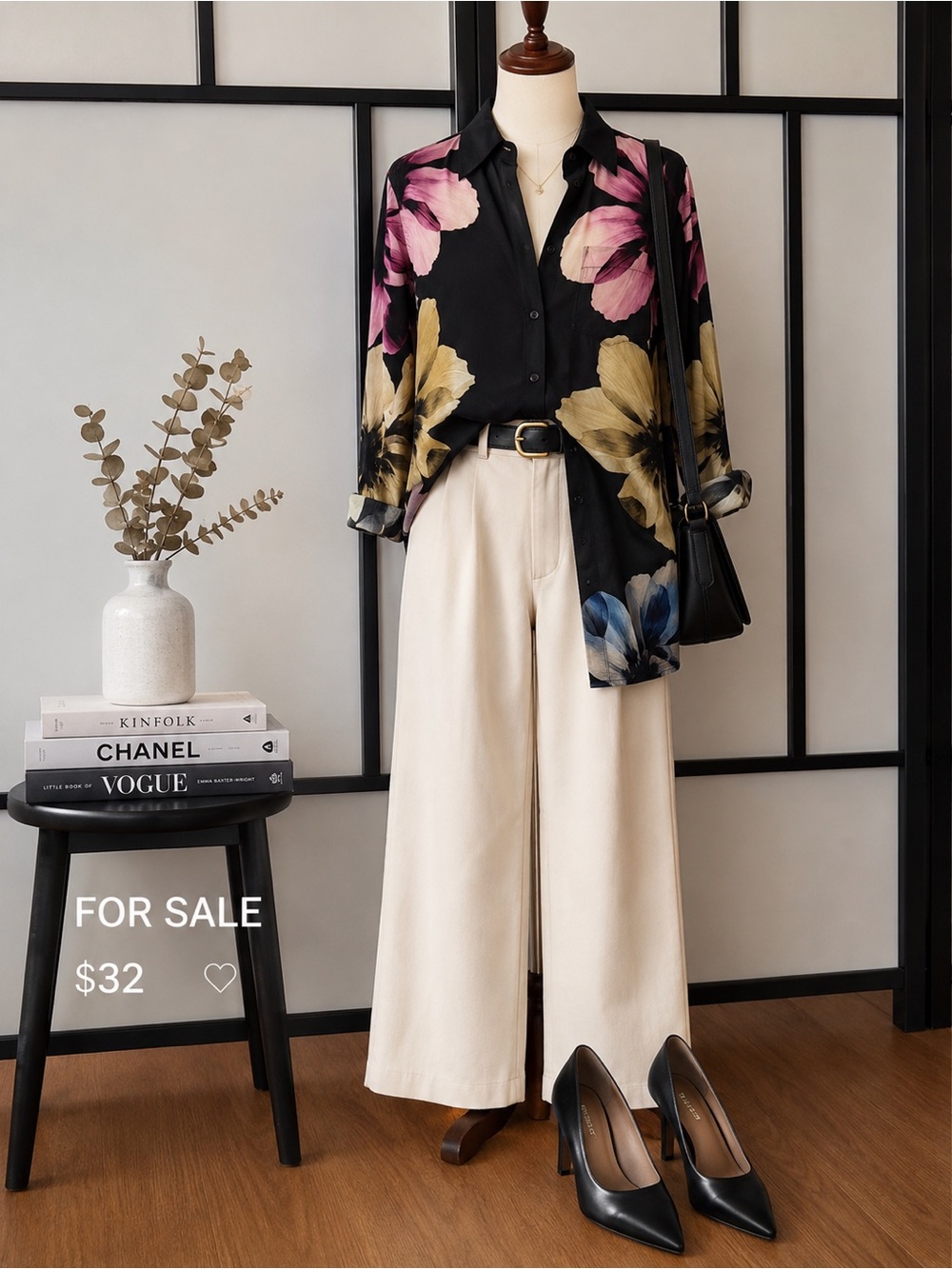 Elegant Equipment Femme 100% Silk Floral Tunic - Size XS/TP